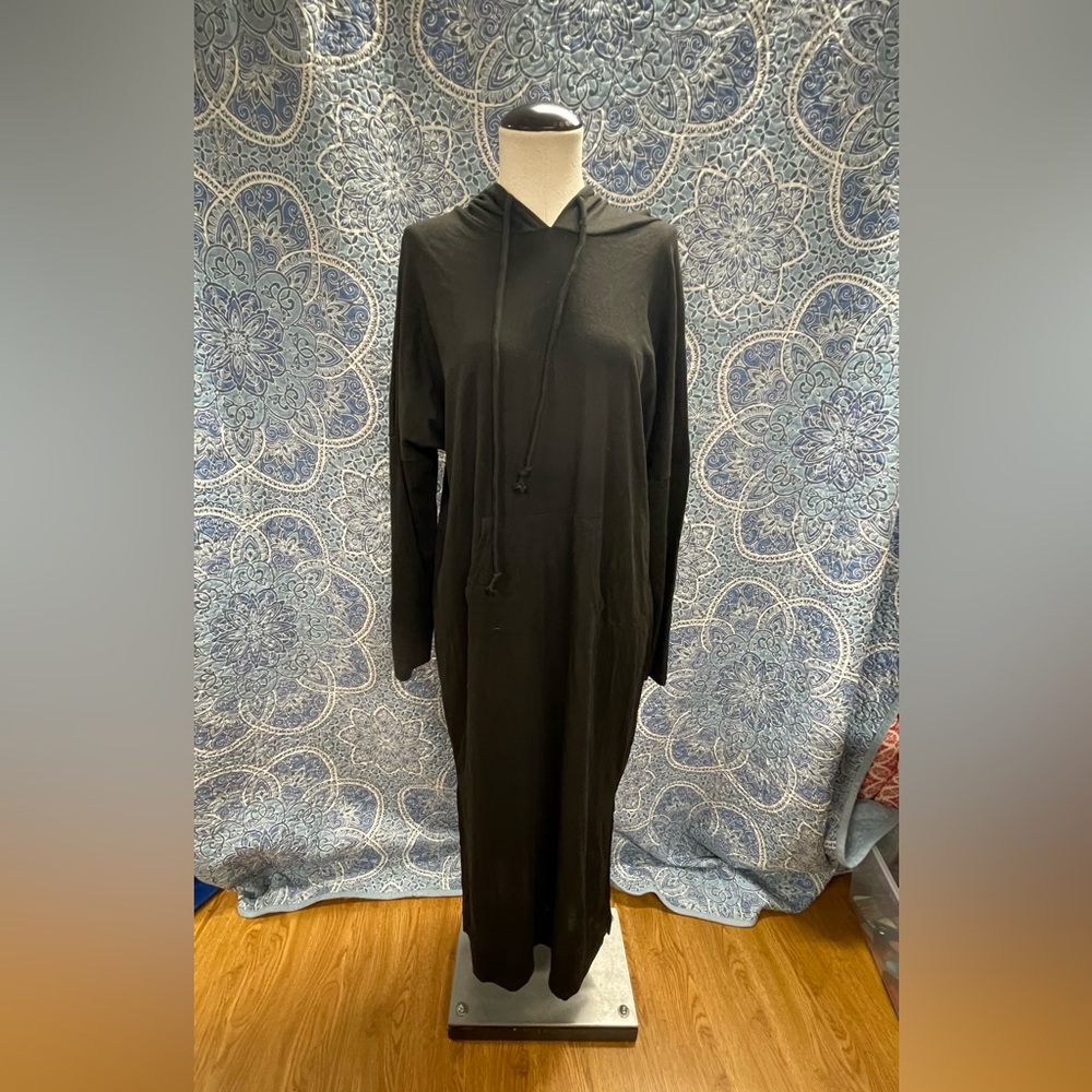 Casual hoodie long sleeve split hoodie, long maxi, shirt, dress with pockets